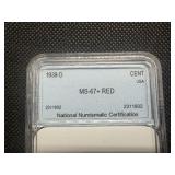 1939-D 1C NNC MS67 + Red