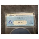 1943 1C ANACS MS64