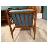 Mid-Century Wood Accent Chair With Cushions
