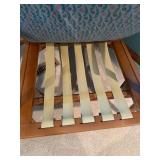 Mid-Century Wood Accent Chair With Cushions
