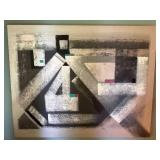 Signed Abstract Painting 50 X 40 in