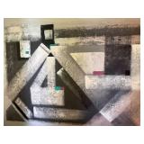 Signed Abstract Painting 50 X 40 in