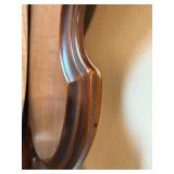 Ornate Full Size Wood Bed Frame With Quilt & Pillow Set