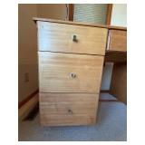 Wooden 3-Drawer Desk, Handcrafted