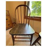 Wooden Spindle Back Dining Chairs (Lot of 2), Handcrafted