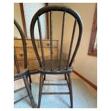Wooden Spindle Back Dining Chairs (Lot of 2), Handcrafted