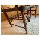 Wooden Spindle Back Dining Chairs (Lot of 2), Handcrafted