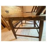 Wooden Spindle Back Dining Chairs (Lot of 2), Handcrafted