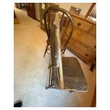 Wooden Spindle Back Dining Chairs (Lot of 2), Handcrafted