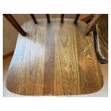 Wooden Spindle Back Dining Chairs (Lot of 2), Handcrafted