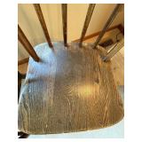 Wooden Spindle Back Dining Chairs (Lot of 2), Handcrafted