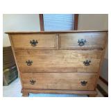 Wood Dresser With Brass Pulls, Handcrafted