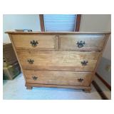 Wood Dresser With Brass Pulls, Handcrafted