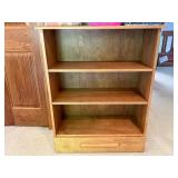 Wood Bookcase With Drawer
