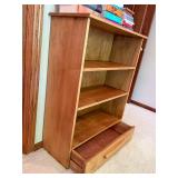 Wood Bookcase With Drawer
