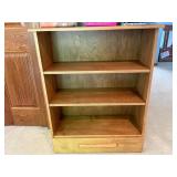 Wood Bookcase With Drawer