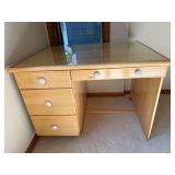Wood Desk & Bookshelf Set (Lot of 2), handcrafted