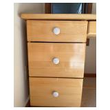 Wood Desk & Bookshelf Set (Lot of 2), handcrafted