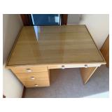 Wood Desk & Bookshelf Set (Lot of 2), handcrafted