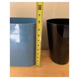 Plastic Waste Baskets (Lot of 2)
