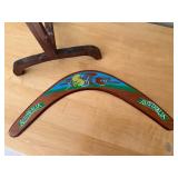Handmade Boomerang & Display Stand (Lot of 2)