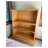 Wooden Bookshelf With Drawer 31 W X 12 D X 40 H, handcrafted