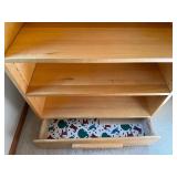 Wooden Bookshelf With Drawer 31 W X 12 D X 40 H, handcrafted