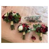 Artificial Flower Mixed Lot - Bouquets, Stems & Rose Heads