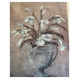 Framed Floral Vase Wall Art