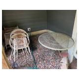 Metal Patio Table & Chairs Set (Lot of 6)