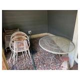 Metal Patio Table & Chairs Set (Lot of 6)
