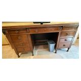 Wood Executive Desk With Multiple Drawers