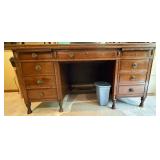 Wood Executive Desk With Multiple Drawers