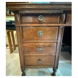 Wood Executive Desk With Multiple Drawers