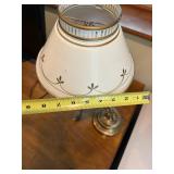 Brass Swing-Arm Desk Lamp With Decorative Shade