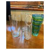 Mixed Glass Vase Group