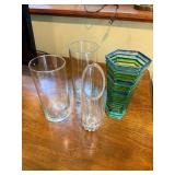 Mixed Glass Vase Group
