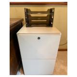 2-Drawer Locking File Cabinet With Desktop Organizer