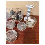 Mixed Lot Decorative Glass Candleholders & Angel Figurines