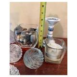 Mixed Lot Decorative Glass Candleholders & Angel Figurines
