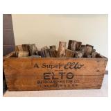 Vintage Elto Wooden Firewood Crate With Logs