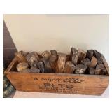Vintage Elto Wooden Firewood Crate With Logs