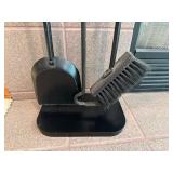 Black Fireplace Tool Set With Stand