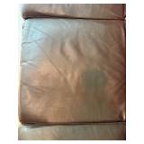 Brown Leather Sofa With 3 Pillows