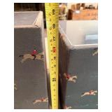 Pair of Upholstered Cube End Tables