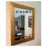 Gold Finish Wall Mirror 31" W X 44" H