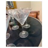 Mixed Lot Art Glass Martini Glasses & Decorative Coasters