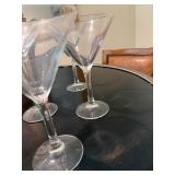 Mixed Lot Art Glass Martini Glasses & Decorative Coasters