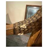 Round Pedestal Pub Table & 3 Arm Chairs