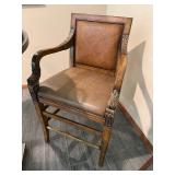 Round Pedestal Pub Table & 3 Arm Chairs